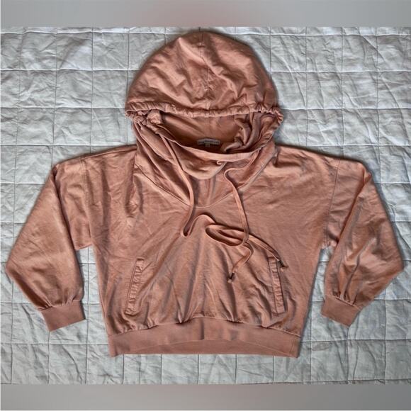 Young Fabulous & Broke Peach Piper Cowl Neck Slouchy Hoodie Sweatshirt - Small - Picture 1 of 9
